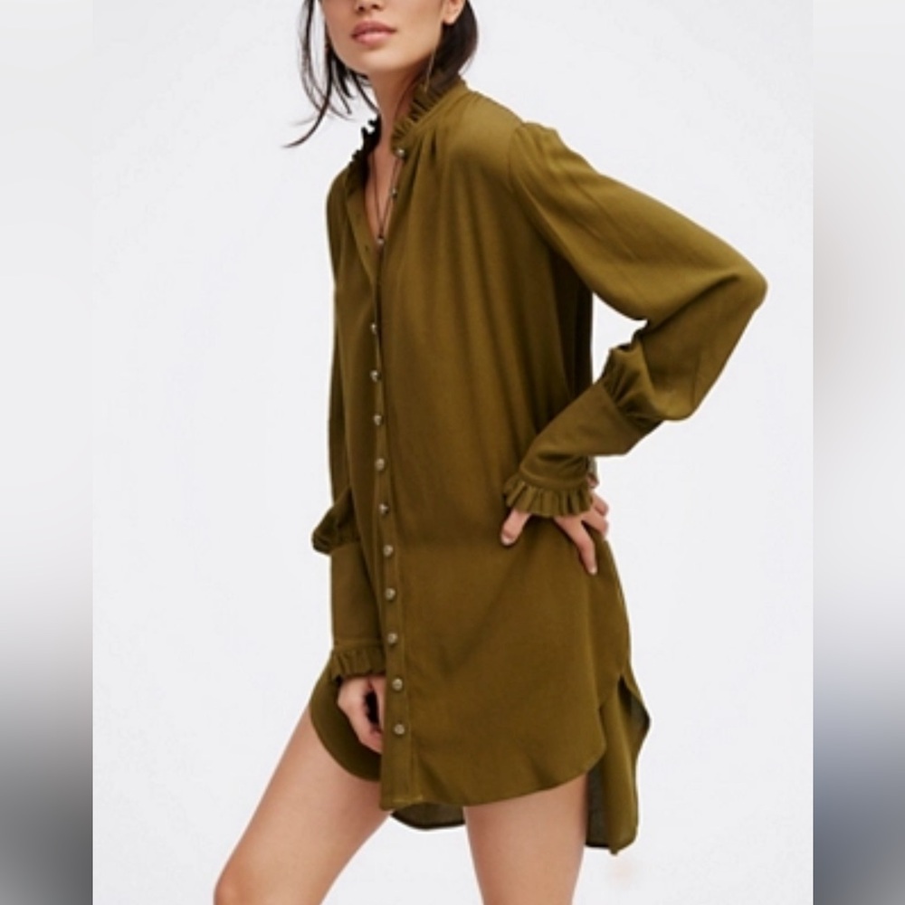 Free people lieutenant shirt dress